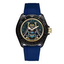 Aries Gold Limited Edition Samuari Automatic Blue GMT Round Dial Men's Watch - G 9040 SAM-BL